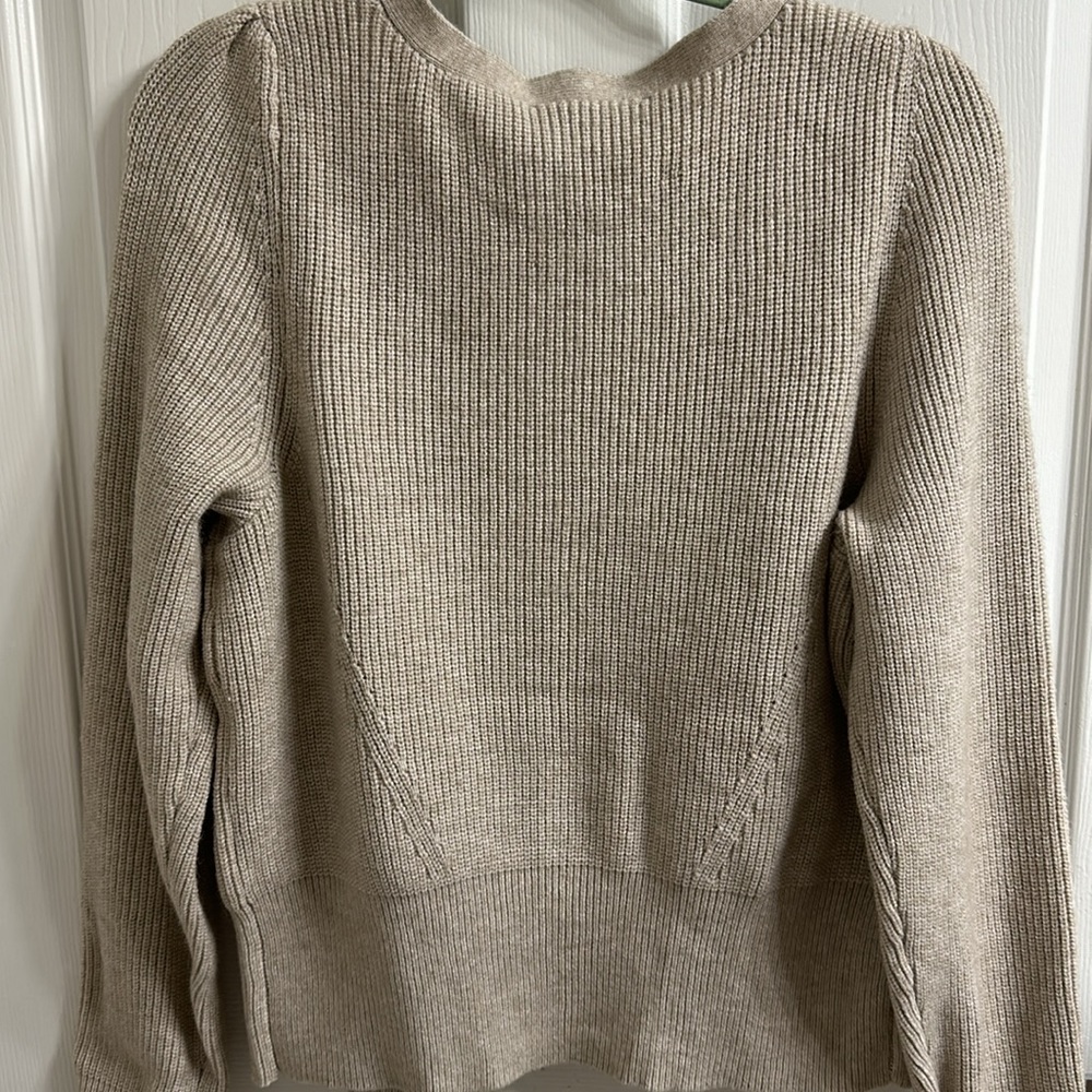 NWT White House Black Market Light Palomino Cropped Cardigan Size XL - Picture 2 of 9